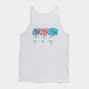 Hydrangeas multicolored watercolor Tank Top